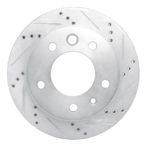 Dodge Sprinter 3500 Brake Rotor (1) - Front Right - R1 Concepts - Drilled & Slotted - Silver - `02-`06
